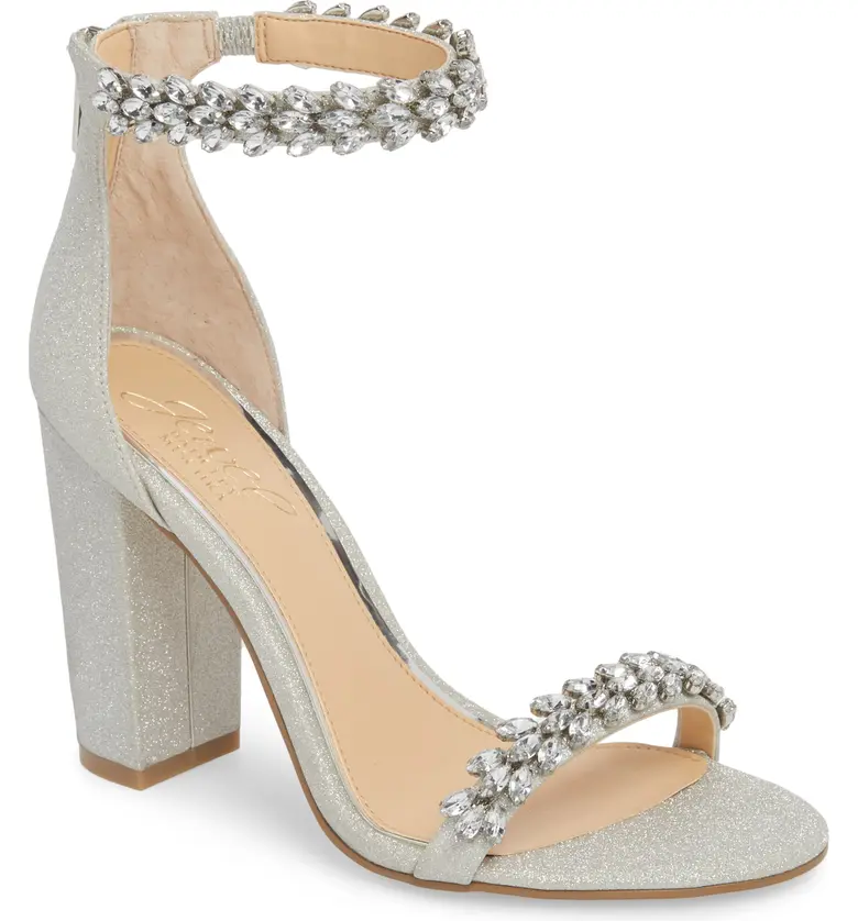 Jewel by Badgley Mischka Mayra Embellished Ankle Strap Sandal (Women)