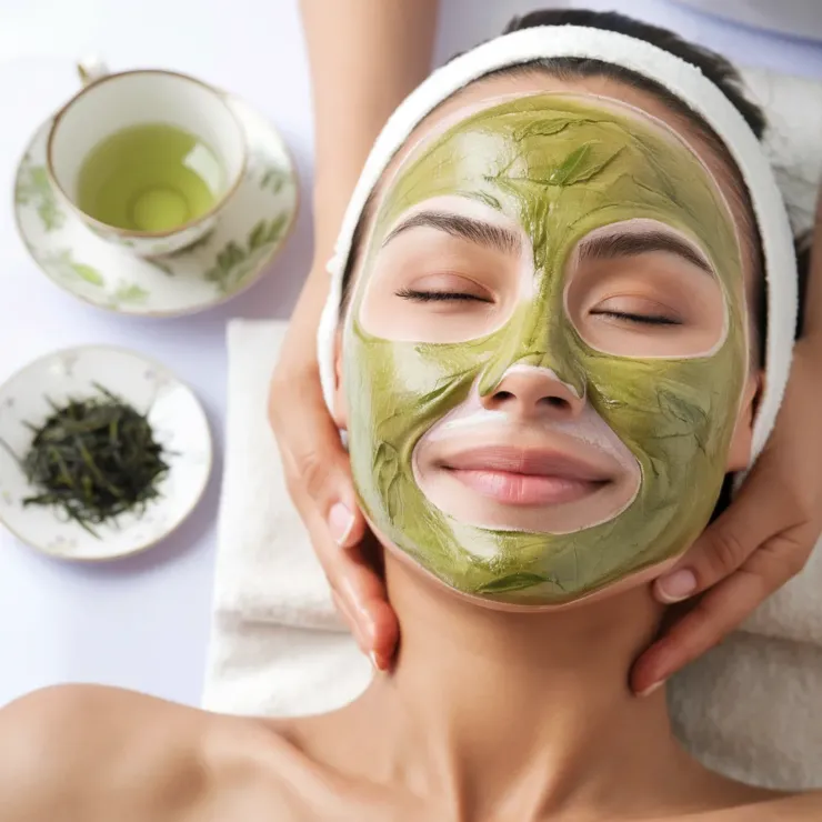 maska od zelenog čaja za lice
