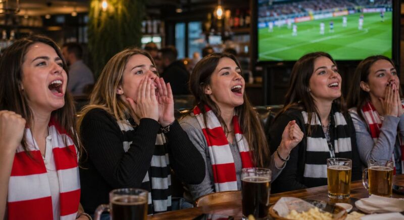 Devojke gledaju derbi Zvezda i Partizan