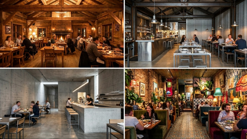 Različiti materijali u restoranima